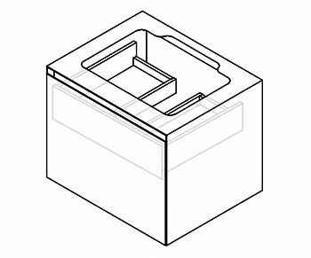 GAMADECOR SOFT BPS-2 Тумба с отверстием для раковины, 100x48x48,3 см, Stratified ghost арт. 33594