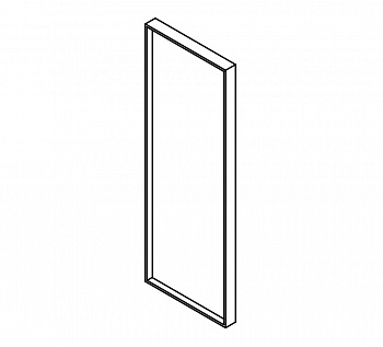 GAMADECOR CICLO Зеркало в алюминиевой раме вертикальное 36x90x4,5 см, Metal арт. 33636