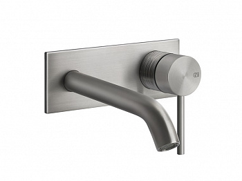 GESSI TRAME Внешние части для однорычажного смесителя с изливом, без ДК, Steel Brushed арт. 34649
