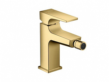 HANSGROHE Metropol Смеситель для биде, со сливным клапан Push-Open, Polished Gold Optic арт. 34656