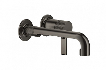 GESSI INCISO Bнешняя часть для настенного смесителя с коротким изливом, Black Metal Brushed PVD арт. 34678