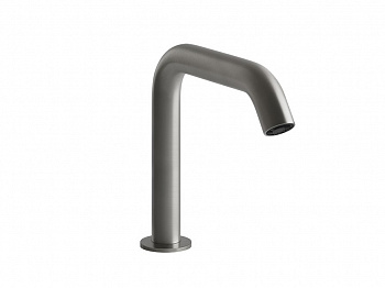 GESSI FLESSA Сенсорный излив на раковину, вылет 154 мм, 9V, Steel Brushed арт. 34705