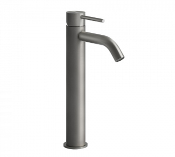 GESSI FLESSA Смеситель для раковины высокий, соединительные шланги на 3/8”, БЕЗ ДК, Steel Brushed арт. 34728