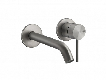 GESSI FLESSA Внешние части для встраиваемого смесителя с изливом, БЕЗ ДК, Steel Brushed арт. 34732