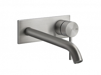 GESSI FLESSA Внешние части для однорычажного смесителя с изливом, БЕЗ ДК, Steel Brushed арт. 34736