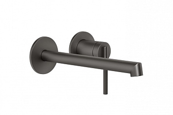 GESSI INGRANAGGIO Смеситель для раковины из стены на 2 отв., Black Metal Brushed PVD арт. 34792