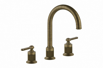 GESSI VENTI20 Смеситель для раковины на 3 отверстия зонтичный, Без ДК, Antique Brass арт. 34848