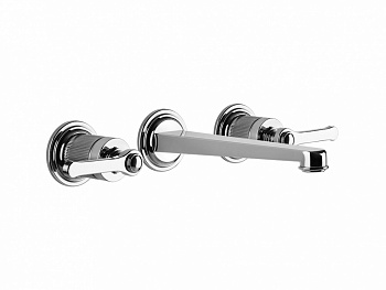 GESSI VENTI20 Bнешняя часть для смесителя из стены на 3 отверстия, Chrome арт. 34852