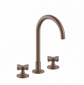 FANTINI ICONA CLASSIC Смеситель для раковины на 3 отверстия, с ДК, Matt Copper PVD арт. 34956