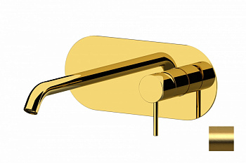 REMER X STYLE Смеситель для раковины из стены вылет 170 мм, brushed gold арт. 34975