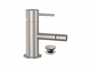 REMER X STYLE Смеситель для биде с ДК click-clack, вылет 95 мм, INOX арт. 34998