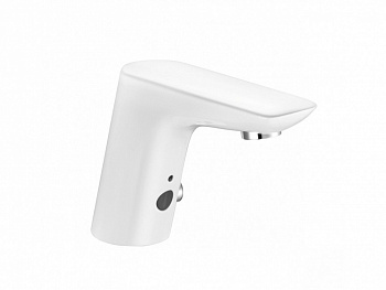KLUDI BALANCE Электронный смеситель для раковины, 8 л/мин., питание от сети 230 V, белый/хром арт. 35043