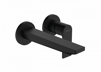 HANSGROHE Rebris E Смеситель для раковины, настенный, с изливом 19,5 см, матовый чёрный арт. 35187