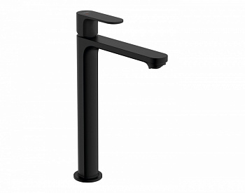 HANSGROHE Rebris S Смеситель для накладной раковины 240 CoolStart, с ДК, 3,5 л/мин, матовый черный арт. 35194