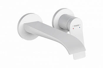 HANSGROHE Vivenis Смеситель для раковины из стены, выступ 192 мм, матовый белый арт. 35280