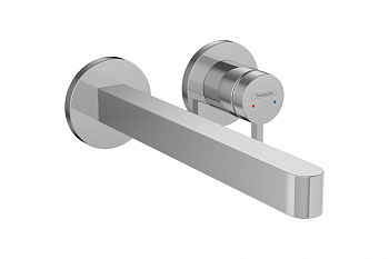HANSGROHE Finoris Смеситель для раковины, однорычажный, СМ, настенный, с изливом 22,8 см, хром арт. 35282