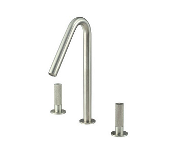 TREEMME 22 mm Смеситель для раковины на 3 отверстия 160, нержавеющая сталь арт. 35506