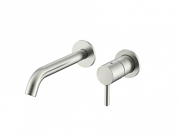 NEMO ROUND Смеситель из стены для раковины, BRUSH NICKEL арт. 35516