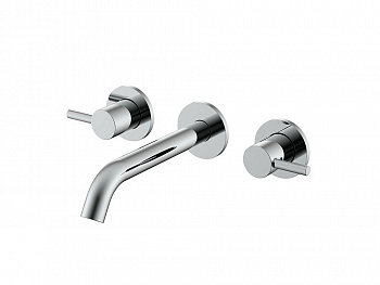 NEMO ROUND Смеситель из стены для раковины на 3 отверстия, CHROME PLATED арт. 35532