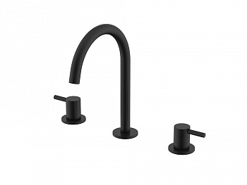 NEMO ROUND Смеситель для раковины на 3 отверстия, MATTE BLACK арт. 35538