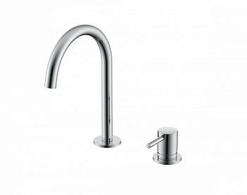 NEMO ROUND Смеситель для раковины на 2 отверстия, CHROME PLATED арт. 35544