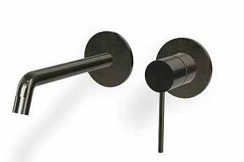 TREEMME Up+ Внешняя часть смесителя для раковины из стены, CZ Brushed black chrome арт. 35629