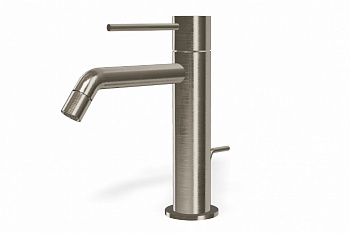 TREEMME Up+ Смеситель для раковины 103, с ДК, вынос 129 мм, NF Brushed nickel арт. 35654