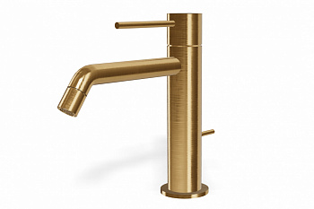 TREEMME Up+ Смеситель для раковины 103, с ДК, вынос 149 мм, DZ Brushed gold арт. 35655