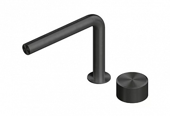 QUADRO DESIGN STEREO Смеситель на раковину прогрессивный, 2 отверстия, AISI316L PVD: Black gold арт. 35803