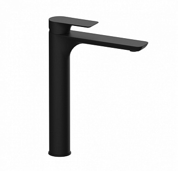 REMER INFINITY Смеситель для раковины высокий без ДК, вынос 18 см, NO matt black арт. 35829