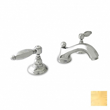 NICOLAZZI EXTRA LUSSO Смеситель двухвентильный для раковины, 3 отв., GOLD BRASS/фурнитура METAL арт. 126818