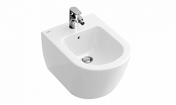 VB SUBWAY Биде подвесное 370x565 мм, 1 отв, альпийский белый CeramicPlus арт. 36227
