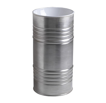 KERASAN Artwork Barrel Отдельностоящий умывальник, выпуск в пол, Белый-серебро арт. 36340