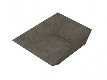 LANTIC FACES Раковина подвесная 49,4x45,4x15,2 см, Grey Stone арт. 36675