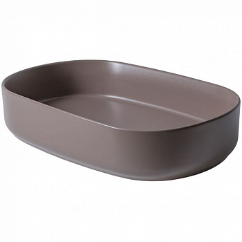 ALLEN BRAU FANTASY Раковина Oval керамическая накладная, без отв., 550х360 мм, коричневый арт. 36747