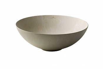 NOKEN SLENDER Раковина на столешницу Ø40 см, БЕЗ перелива, с ДК, marfil stone арт. 37035