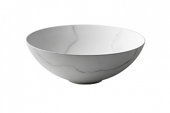 NOKEN SLENDER Раковина на столешницу Ø40 см, БЕЗ перелива, с ДК, carrara marble арт. 37037
