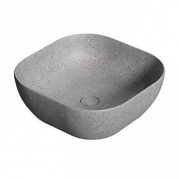 NOKEN SLENDER Раковина на столешницу 41x41 см, БЕЗ перелива, с ДК, acero concrete арт. 37039