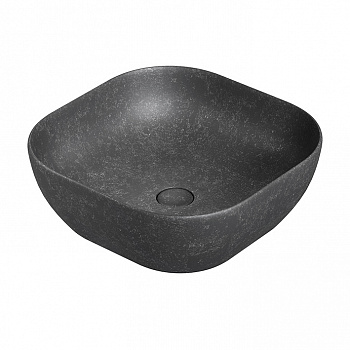 NOKEN SLENDER Раковина на столешницу 41x41 см, БЕЗ перелива, с ДК, dark concrete арт. 37042