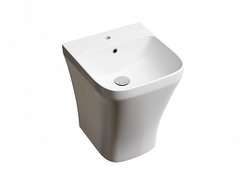 CERAMICANOVA DION Раковина моноблок подвесная с переливом 365х400хH455 мм, 1 отв., белый арт. 62493