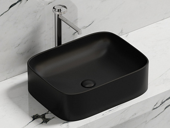 CERAMICANOVA Element Раковина накладная 505x380xH150 мм, Чёрный Матовый арт. 62494