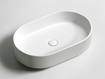 CERAMICANOVA Element Раковина накладная 600х385х122 мм, белый матовый арт. 62495