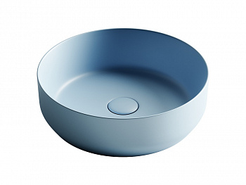 CERAMICANOVA Element Раковина накладная круглая 390х390хH120 мм, голубой матовый арт. 77393