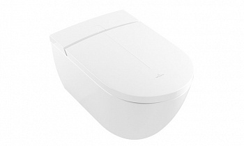 VB ViClean-I100 Унитаз биде DirectFlush с крышкой, 385x595x400 мм, Альпийский белый CeramicPlus арт. 37614