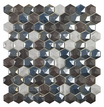VIDREPUR ELITE SAPELLY MIX HEX (3.5х3.5) 31.7х30.7 арт. 40734