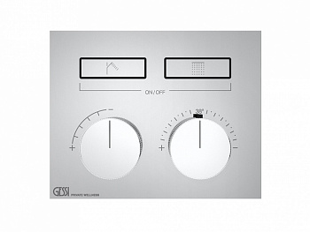 GESSI HI-FI COMPACT Внешняя часть термостата 2 режима, с кнопками вкл/выкл, Chrome арт. 37999