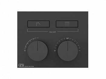 GESSI HI-FI COMPACT Внешняя часть термостата 2 режима, с кнопками вкл/выкл, Black XL арт. 38000
