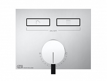 GESSI HI-FI MIXER Внешняя часть однорычажного смесителя 2 режима, с кнопками вкл/выкл, Chrome арт. 38005