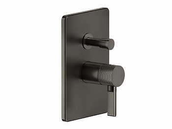 GESSI INCISO Bнешняя часть для настенного смесителя на 2 выхода, Black Metal Brushed PVD арт. 38015