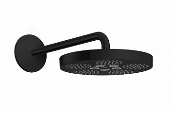 AXOR ONE Верхний душ 280 мм с 1 режимом, держателем 390 мм, Matt Black арт. 38181